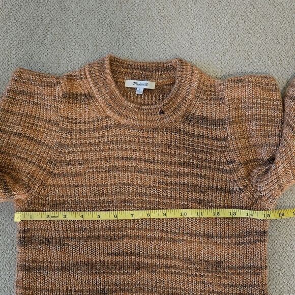 Madewell Brown Space-Dyed Prentess Wool Alpaca Blend Sweater - Size Small - Picture 8 of 14